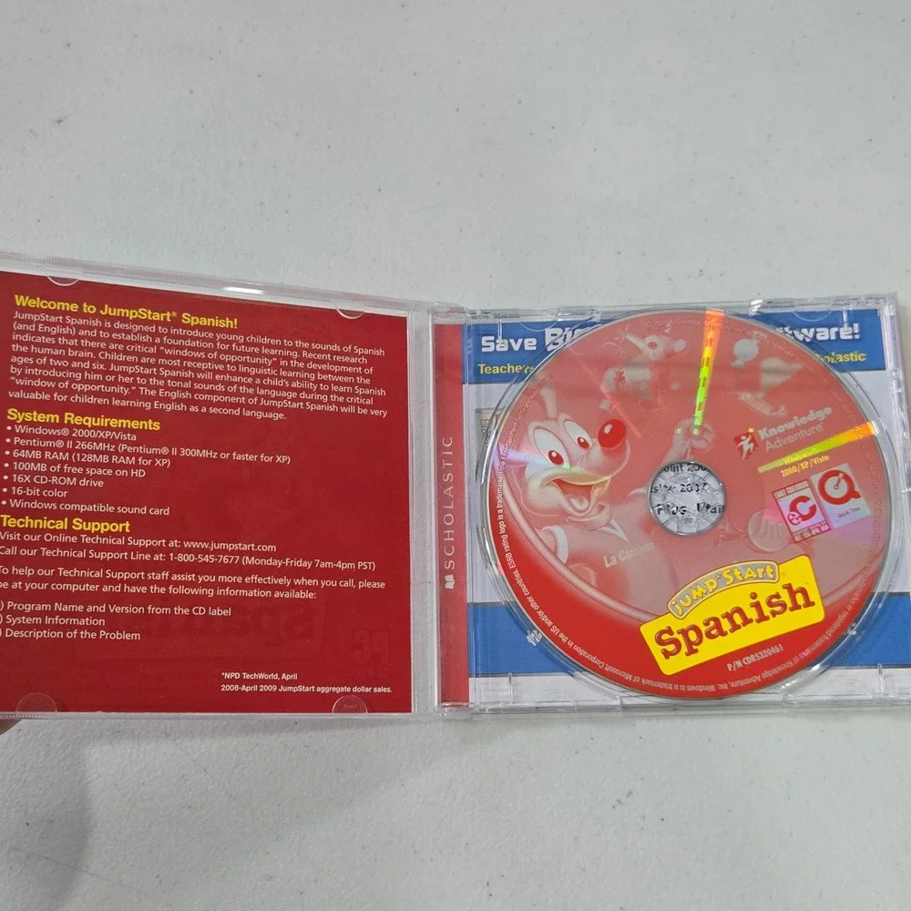 JumpStart Spanish PC CD-ROM Scholastic Educational Software Ages 4-7 Learning